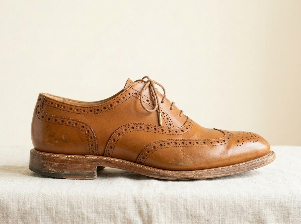 Brogue wingtip — prima del restauro