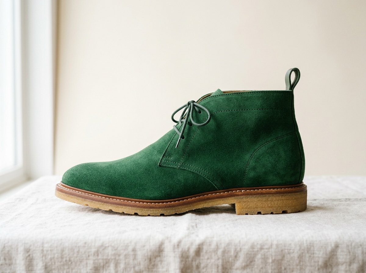 Chukka in camoscio — dopo il restauro