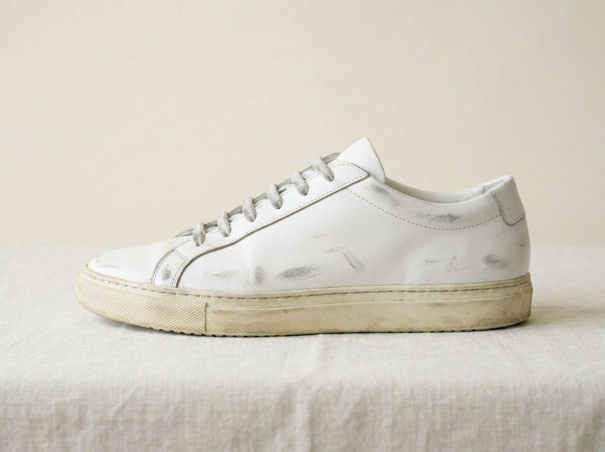 Sneaker bianca — prima del restauro