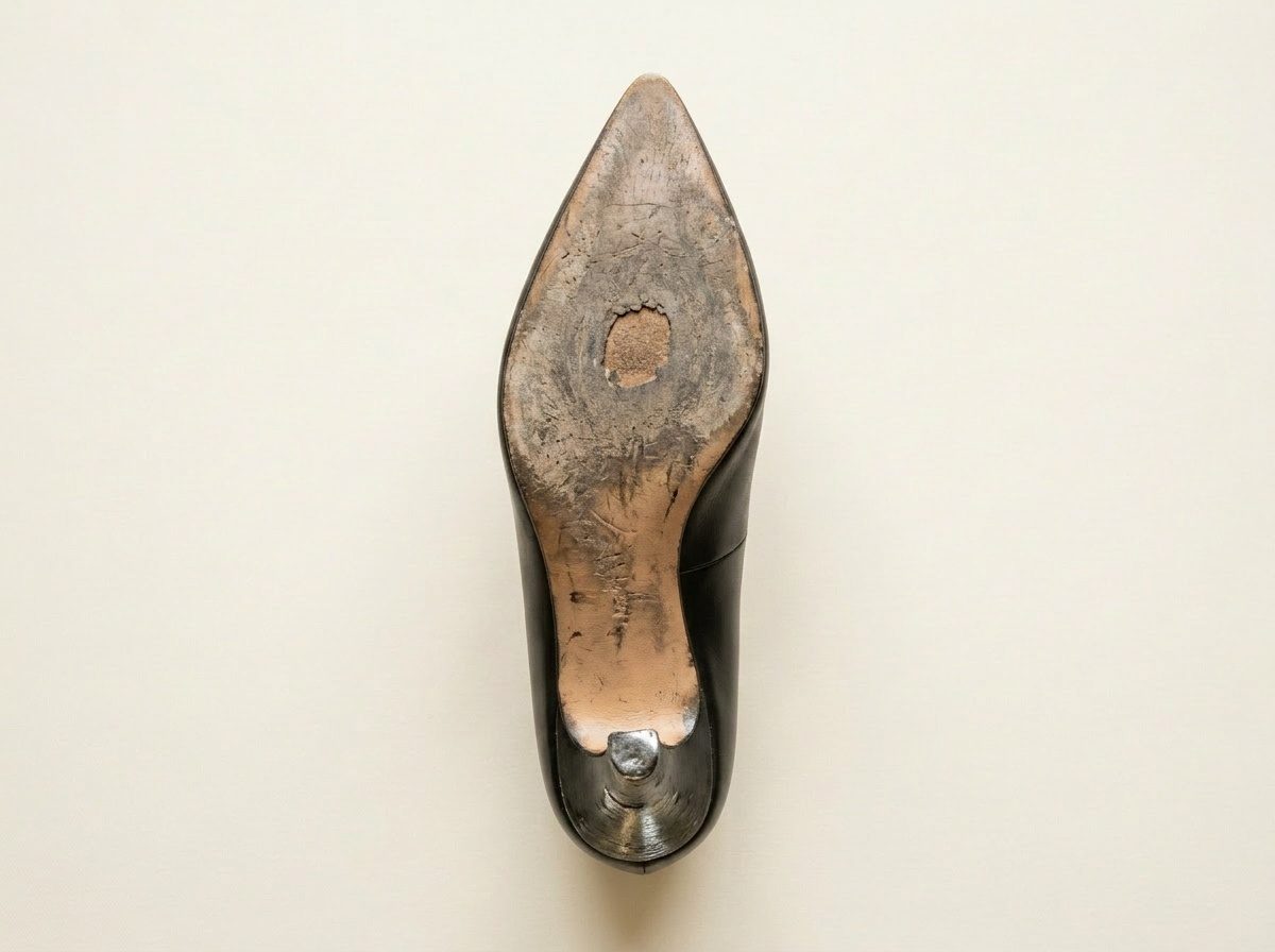 Suola décolleté — prima del restauro